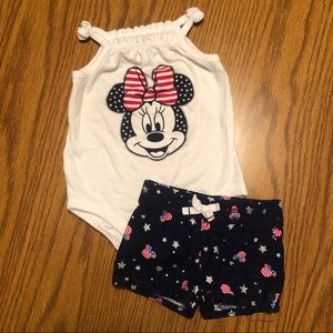 Baby Girl 4th Of July Minnie Outfit